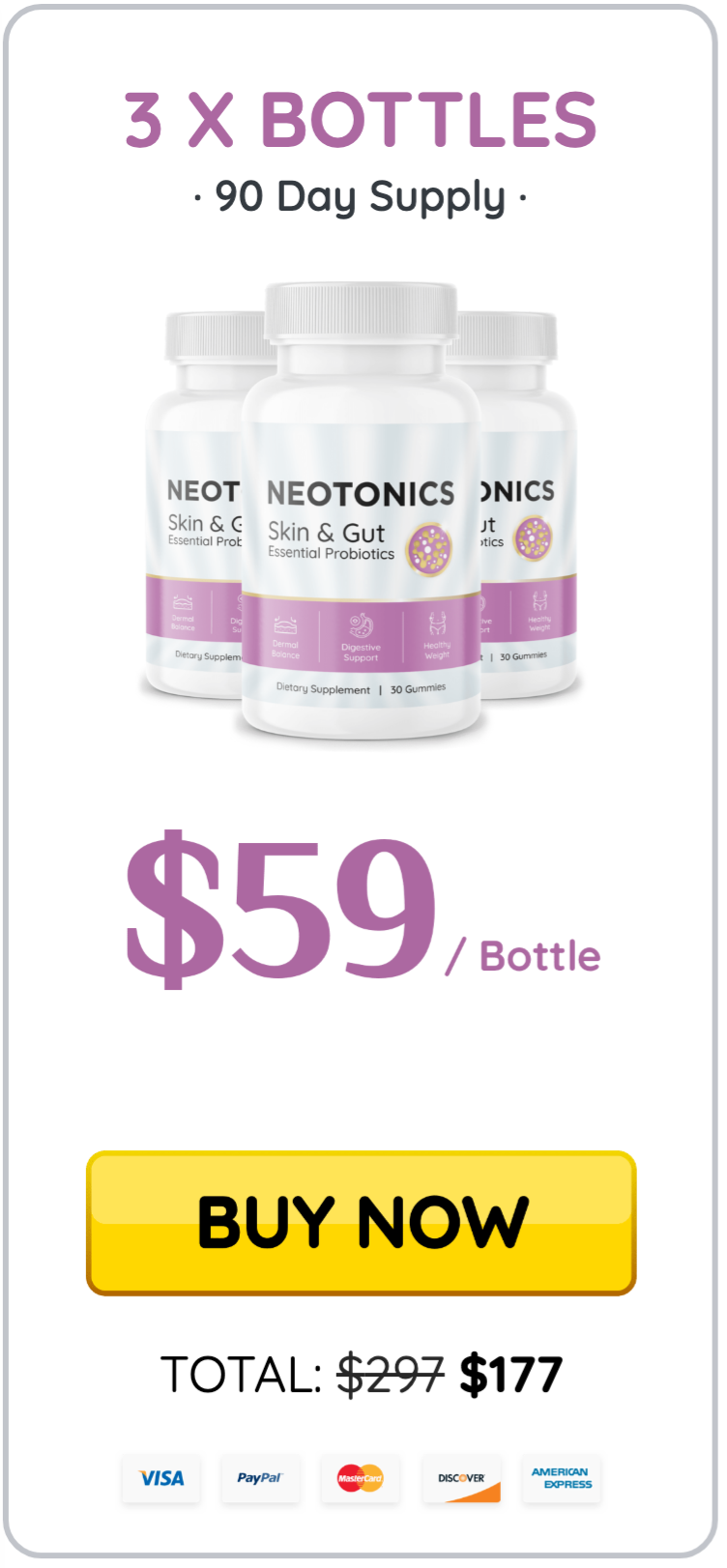 neotonics 90 day supply bundle with 3 bottles and shipping offer